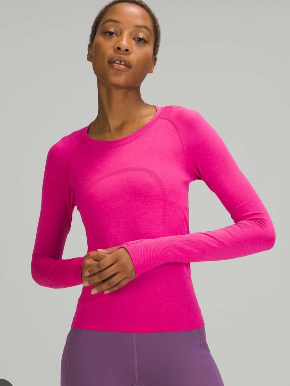 lululemon Swiftly Tech Long Sleeve 2.0 Hip Length - Sonic Pink